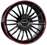 Borbet CW3 black glossy red ring
